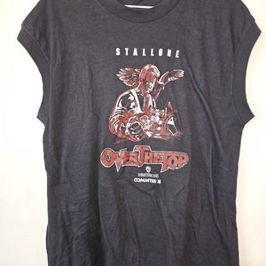 Vintage 80s Official Over the Top Stallone Lincoln Hawk Shirt Large Screen Stars